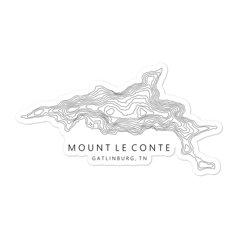 Mt. Le Conte Topographic Sticker