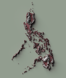 Philippines Exaggerated Relief Map