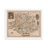 Virginia Colony 1644 Map by Henricus Hondius