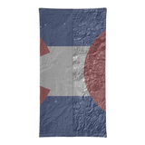 Colorado Flag Physical Map Neck Gaiter