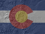 Colorado Hillshade Flag Poster
