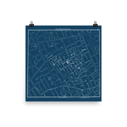 John Snow Cholera Map Blueprint Style