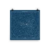 John Snow Cholera Map Blueprint Style