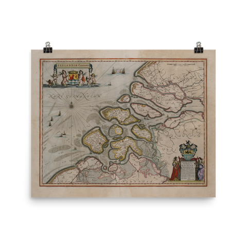 Zeeland, Netherlands 1635 Map