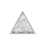 Mount Elbert Topographic Triangle Sticker