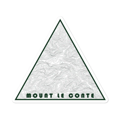 Mt. Le Conte Topographic Triangle Sticker