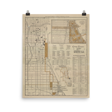 1893 Chicago Tribune Columbian Exposition Souvenir Map