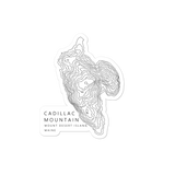 Cadillac Mountain Topographic Sticker