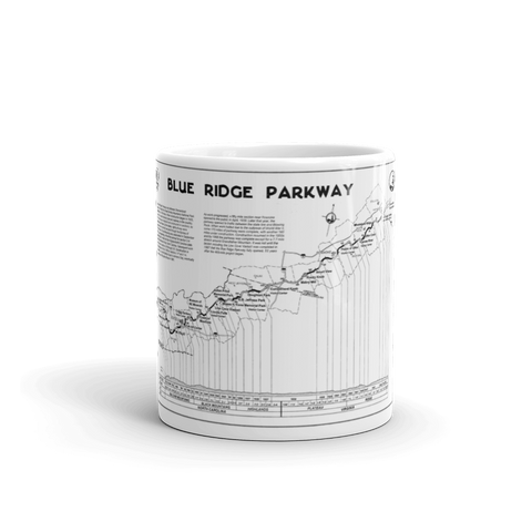 Blue Ridge Parkway Map Mug