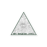 Mount Rainier Topographic Triangle Sticker