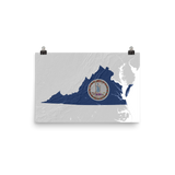 Virginia State Flag Relief Map