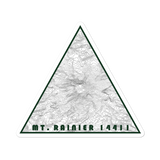 Mount Rainier Topographic Triangle Sticker
