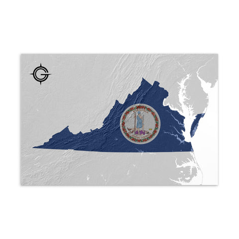 Geography Geek Virginia Standard Postcard